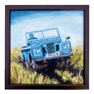 Speciální zakázka: 3 Land Rovery. :) Tohle je druhý obraz ze tří. Zadání bylo, aby to bylo o autě, ne o řidiči. Takže ten...