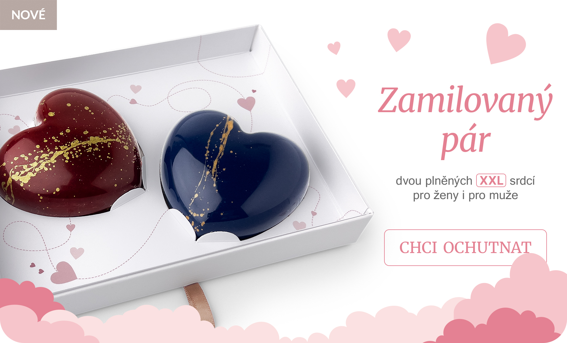 Kolekce dvou zamilovaných XXL srdcí