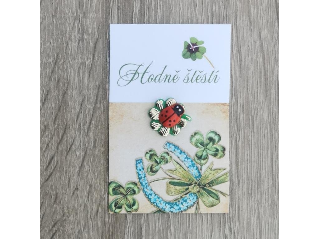 30315 pranicko hodne stesti ctyrlistek beruska