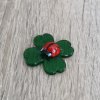 Skleněná beruška na čtyřlístku [6645]