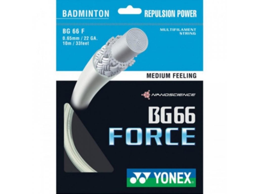 badmintonovy vyplet yonex bg 66 force 0 65mm 200m white