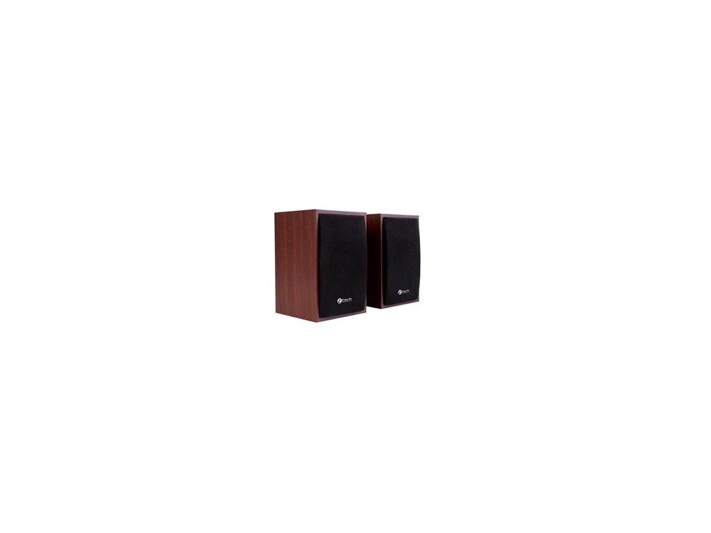 C-TECH reproduktory SPK-09, 2.0, dřevěné, USB napájení, 4W, 3,5mm jack