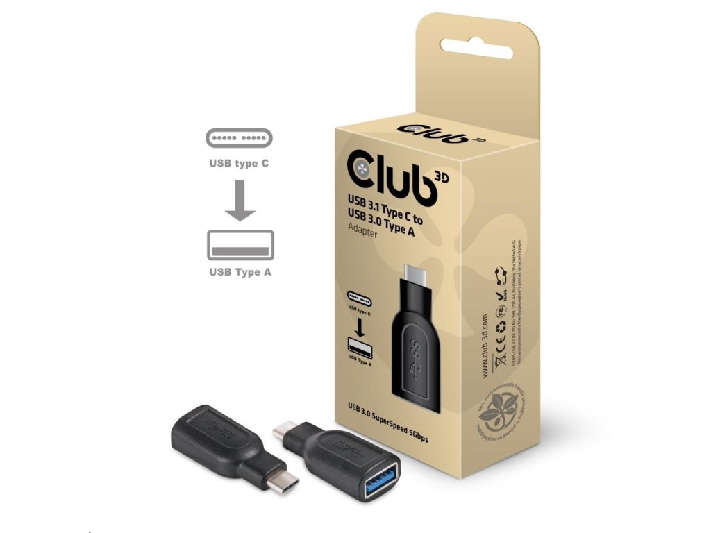 Club3D Redukcia USB 3.1 Type-C na USB 3.0 Typ A (M/Ž)