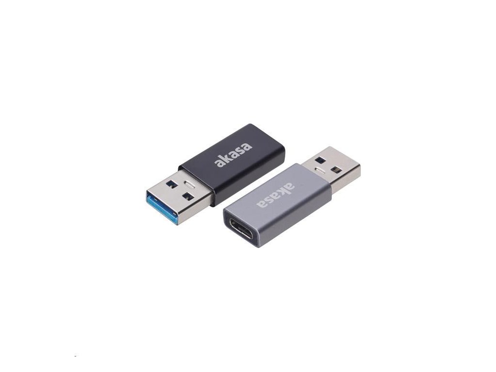 Adaptér AKASA USB3.1 Gen2 Type-C na Type-A (F/M), 2 ks v balení