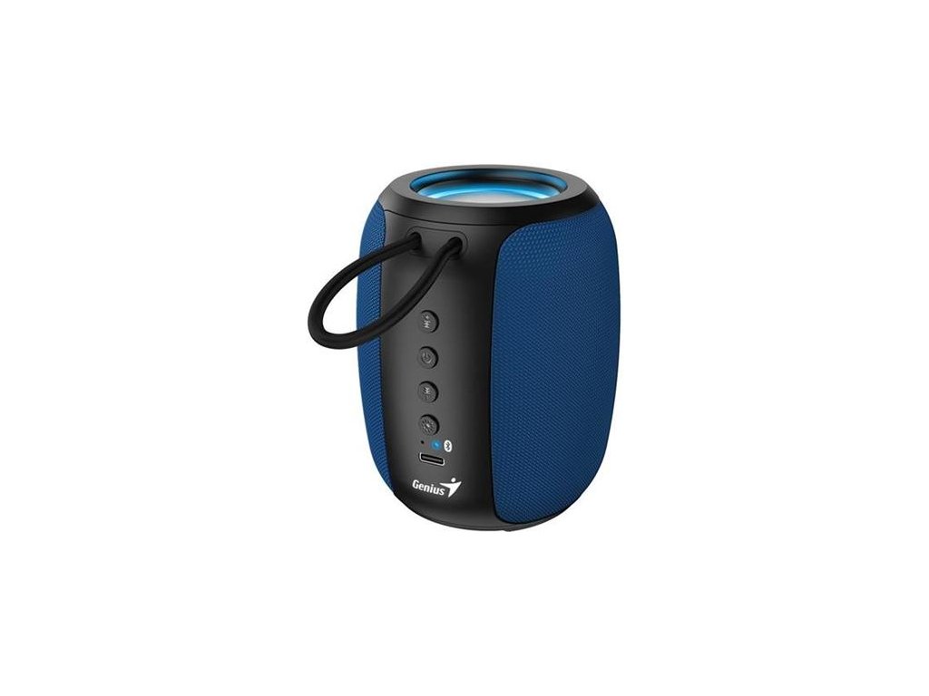 Genius SP-915BT Reproduktor, bezdrátový, Bluetooth, 5W, LED podsv.,USB-C,výdrž až 6 hod.,mikrofon, podpora Copilot,modro-černá