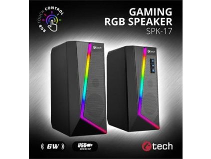 C-TECH reproduktory SPK-17, 2.0, RGB