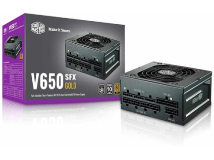 COOLER MASTER V650 SFX Gold, modular  Napájací zdroj Cooler Master V650 SFX Gold, 650W