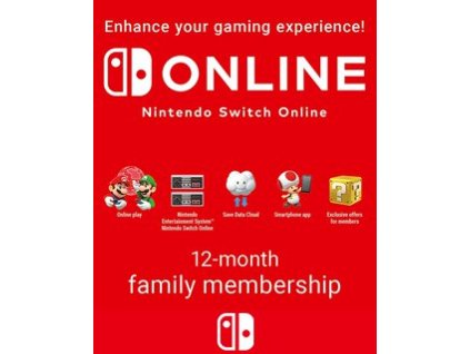 365 Dní Switch Online Membership Family (SWITCH) Nintendo Key