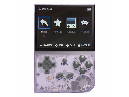 Anbernic RG35xx (GarlicOS, 128GB SD Card) (Transparent Purple)