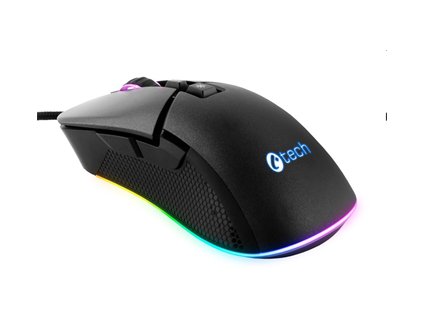 Herná myš C-TECH Dawn (GM-24L), casual gaming, 6400 DPI, RGB podsvietenie, USB
