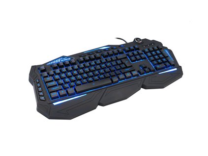 Herná klávesnica C-TECH Scorpia V2 (GKB-119), pre gaming, CZ/SK, 7 farebné podsvietenie, programovateľné, čierna, USB