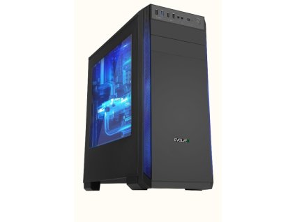 EVOLVEO T3/Midi Tower/Transpar./Čierna