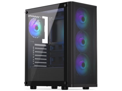 ENDORFY case Ventum 200 aRGB / 4x120mm PWM aRGB fan / 2xUSB / tvrdené sklo / čierna