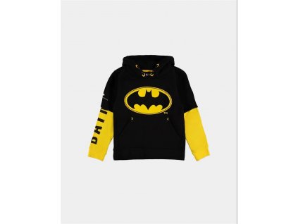 Warner - Batman Logo - Double Sleeve Boys Hoodie