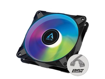 ARCTIC ventilátor P12 PWM PST A-RGB, 120mm, 4pin, ARGB, PWM, černá