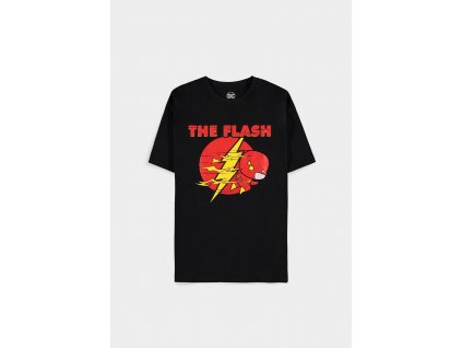 The Flash - Men's Short Sleeved T-shirt (Barva Black, Velikost L)