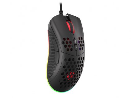 Genesis herná optická myš KRYPTON 555/RGB/8000 DPI/Herná/Optická/8 000 DPI/Drôtová USB/Čierna
