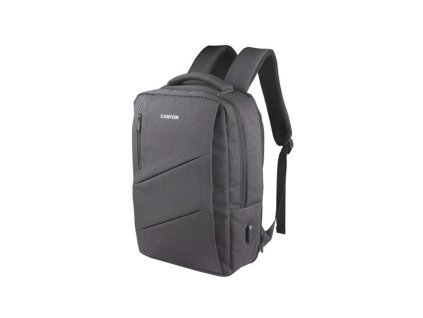 Canyon BPE-5, batoh pre 15,6´´ notebook, 22l, vodeodolný, 7 vreciek, USB-A nabíjací port, šedý