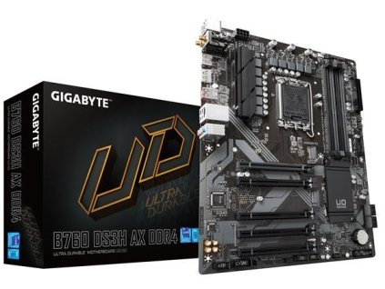 GIGABYTE MB Sc LGA1700 B760 DS3H AX DDR4, Intel B760, 4xDDR4, 1xDP, 1xHDMI, WI-FI