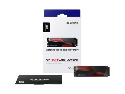 Samsung SSD 990 PRO Series 2TB M.2 PCIe, r7450MB/s, w6900MB/s, s chladičom