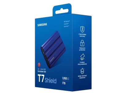Samsung externý SSD T7 Shield 1 TB modrý
