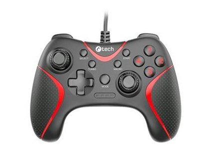 C-TECH Theon pro PC/PS3, 2 programovatelná makro tlačítka, 2x analog, X-input, vibrační, 1,8m kabel, USB