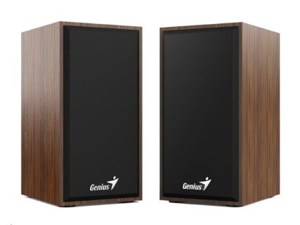 Reproduktory GENIUS SP-HF180, 2.0, 6W, drevený, hnedý