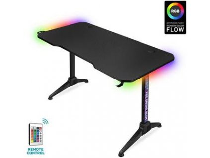 CONNECT IT NEO+ herní stůl s RGB podsvícením, ČERNÝ