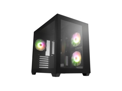 FSP CMT380B/Midi Tower/Transpar./Čierna