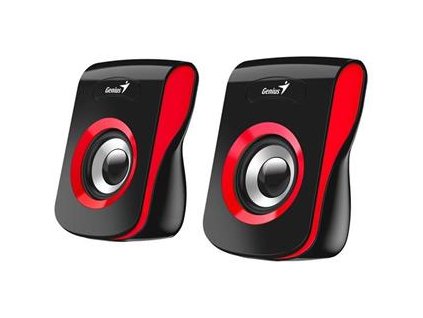 GENIUS repro SP-Q180, 2.0, 6W, USB napájení, 3,5mm jack, černo-červené