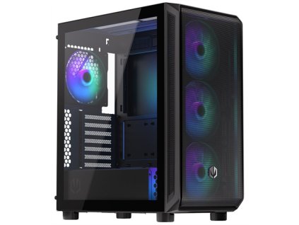 ENDORFY case Arx 500 aRGB / ATX / 4x140mm aRGB fan / 2xUSB/ USB-C / tempered glass, black