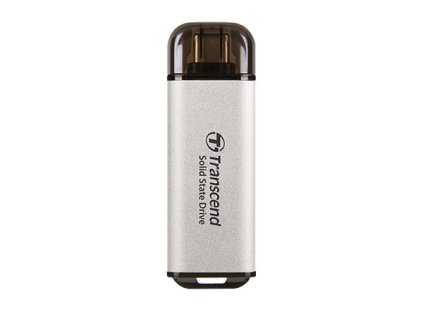 TRANSCEND Externí SSD ESD300S 2TB, External SSD, USB 10Gbps, Type C, stříbrná