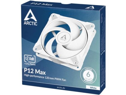 ARCTIC P12 Max, Ventilátor, 120mm, biely