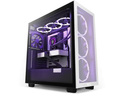 NZXT case H7 Flow / 2x 120 mm fan / glass / mesh panel / black and white