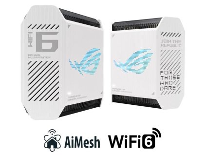 ASUS GT6 2-pack white Wireless AX10000 ROG Rapture Wifi 6 Tri-band Gaming Mesh System
