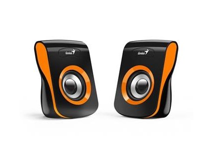 GENIUS repro SP-Q180, 2.0, 6W, USB napájení, 3,5mm jack, černo-oranžové