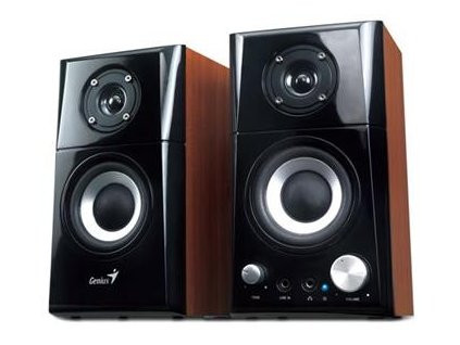 Genius repro SP-HF500A v2, 2.0, 16W, 3,5mm jack, dřevěné, hnědo-černé