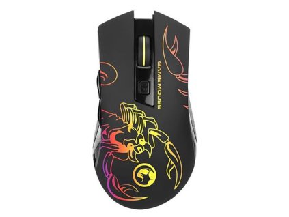 Marvo Myš M209, 6400DPI, optika, 6tl., 1 koliesko, drôtová USB, čierna, herná, podsvietená