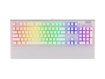 Endorfy herní klávesnice Omnis OWH Pudd.Kailh BR RGB /USB/ brown switch / drátová / mechanická / US layout / bílá RGB