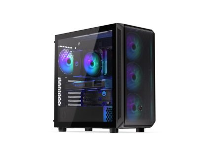 Endorfy skříň Arx 700 ARGB / ATX / 4x 140 ARGB fan (až 8 fans) / 2x USB / USB-C / mesh p. / tvrzené sklo / černá