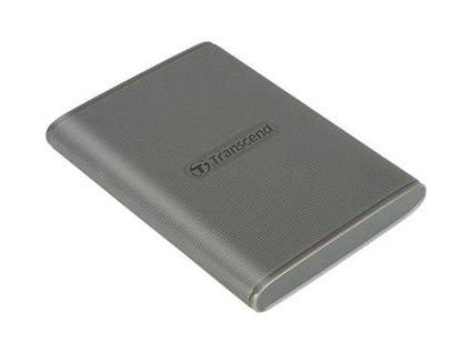 Transcend ESD360C 2TB, USB 20Gbps Type C, Externí SSD disk (3D NAND flash), kompaktní rozměry, šedý