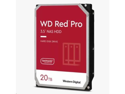 WD RED Pro NAS WD201KFGX 20TB SATAIII/600 512MB cache, 268 MB/s, CMR