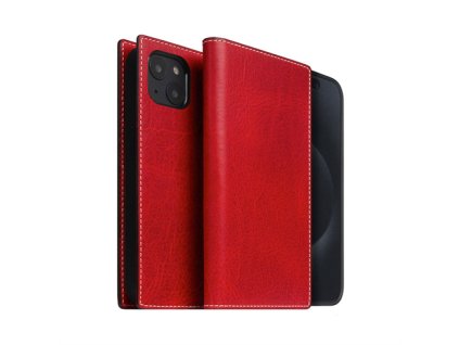 SLG Design puzdro D7 Magsafe Italian Wax Leather pre iPhone 15 - Red