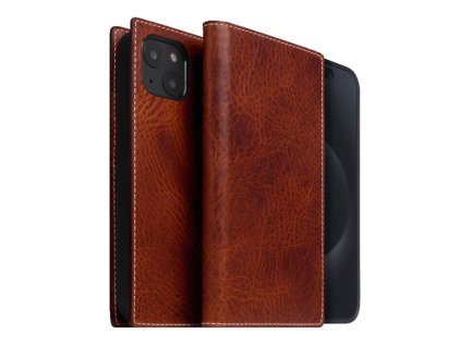 SLG Design puzdro D7 Magsafe Italian Wax Leather pre iPhone 15 Plus - Brown