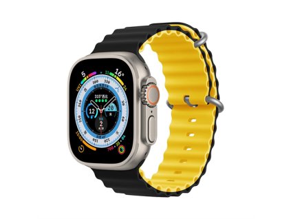 Devia remienok Deluxe Series Sport6 Silicone Two-tone Band 40/41mm - Black/Yelllow
