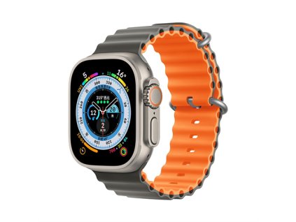 Devia remienok Deluxe Series Sport6 Silicone Two-tone Band 40/41mm - Gray/Orange