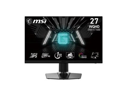 MSI Gaming monitor G272QPF E2, 27" Rapid IPS/2560x1440 (WQHD)/180Hz/1ms/DP/2xHDMI/Výškově nastavitelný/pivot