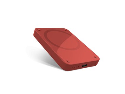 iStores by Epico 4200mAh Magnetic Wireless Power Bank - red