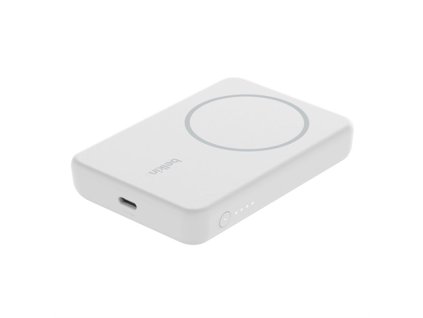 Belkin Boost Charge Magnetic Wireless Power Bank 5K + Stand - White