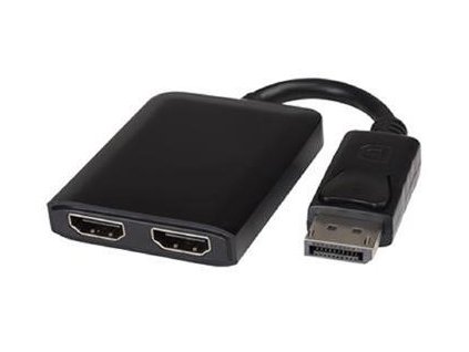 PremiumCord MST adaptér DisplayPort 1.2 - 2x HDMI, rozšíření+zrcadlení+2 obrazy, 4K*2K@60Hz